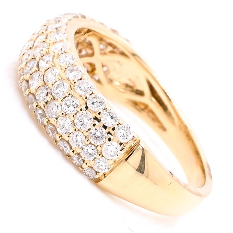 14KT Yellow Gold 1.12CTW Diamond Celebration Ring.