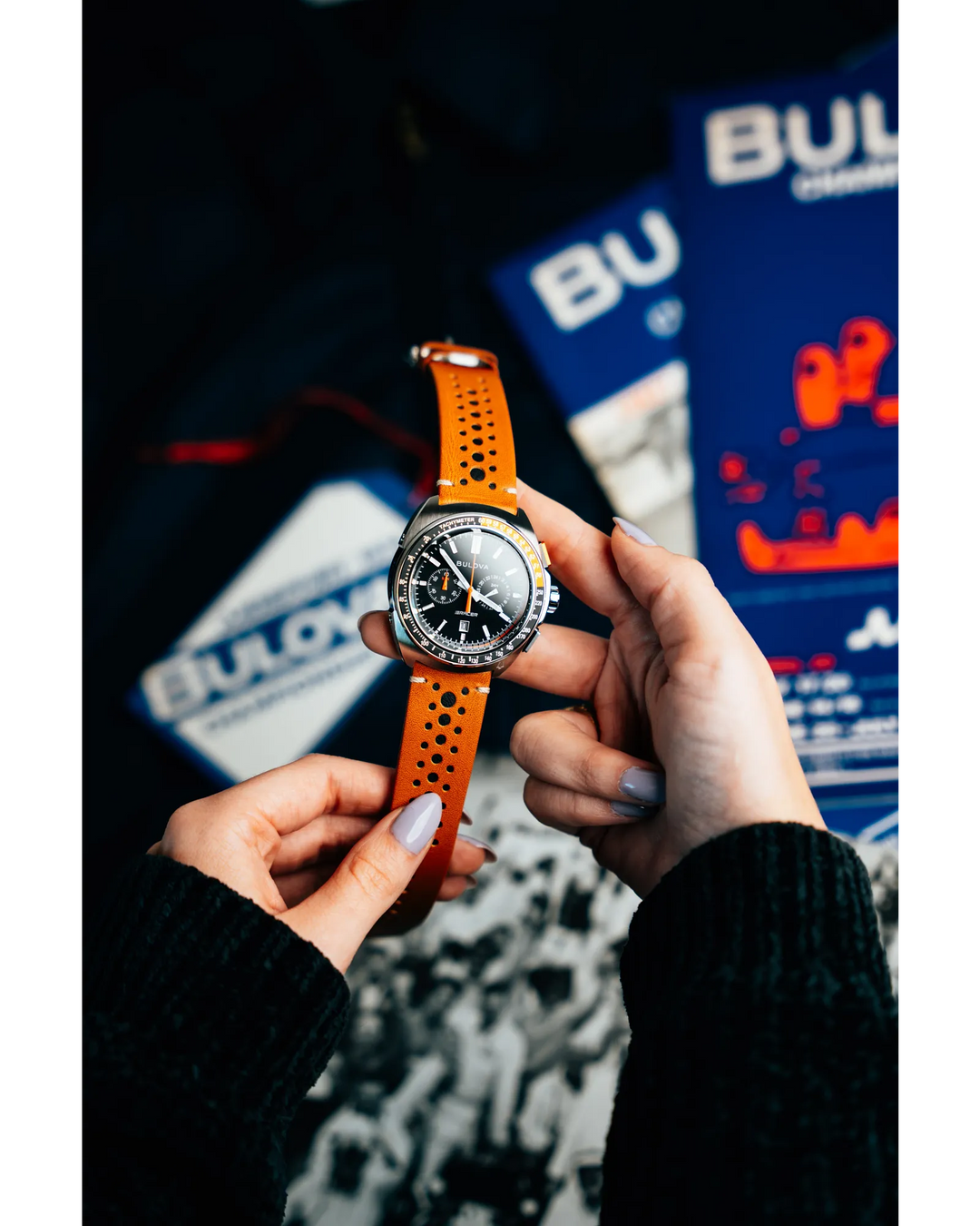 Bulova Racer 42mm Quartz Watch. 98B427