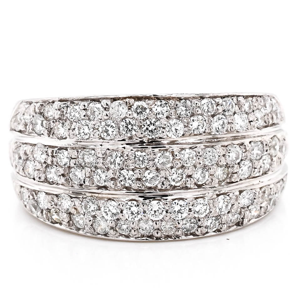 graziella 14KT White Gold 1.05CTW SI G-H Colour Diamond Celebration Rng