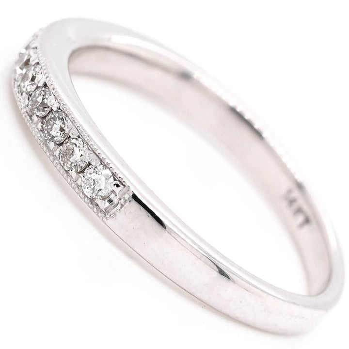 14KT White Gold 0.20CTTW Diamond Wedding Band.