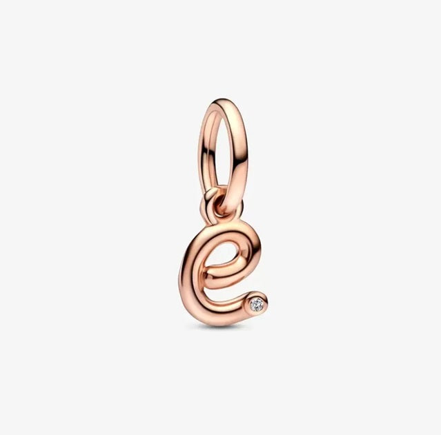 Pandora Letter E Script Alphabet Dangle Charm