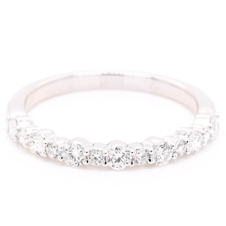 14KT White Gold 0.45CTW Diamond Wedding Band.