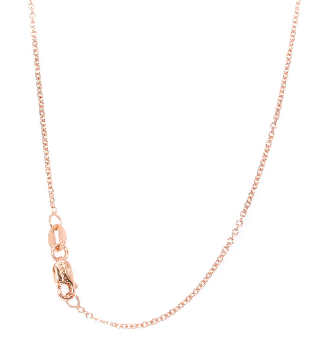 10KT Rose Gold 18" 1.7mm Rolo Chain.