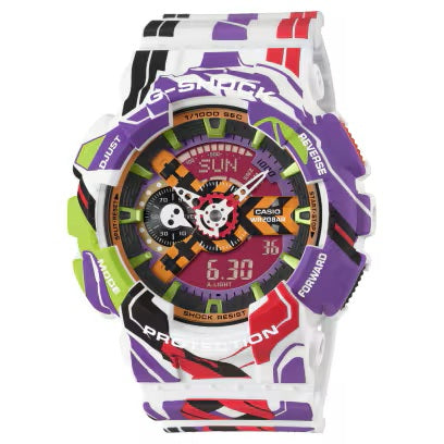 G-Shock Analog Digital  EVANGELION Anime 30th Anniversary Watch. GA110EVA30-7A
