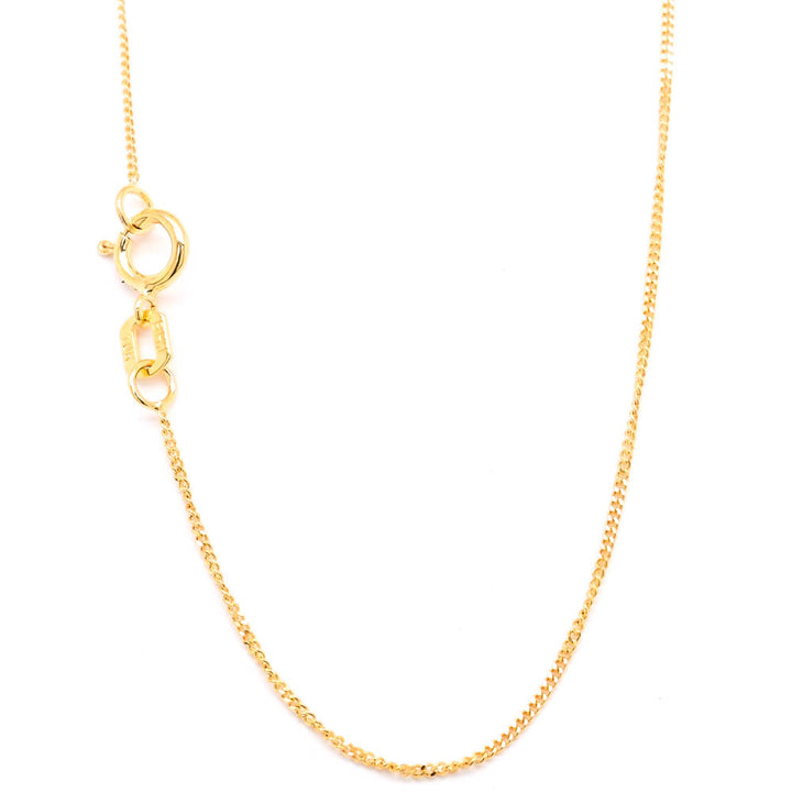 Graziella 10KT Yellow Gold 18" 0.25CT Blue Sapphire Necklace.