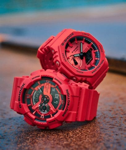 G-Shock Analog/Digital 110 Series Watch. GA110RRB-4A