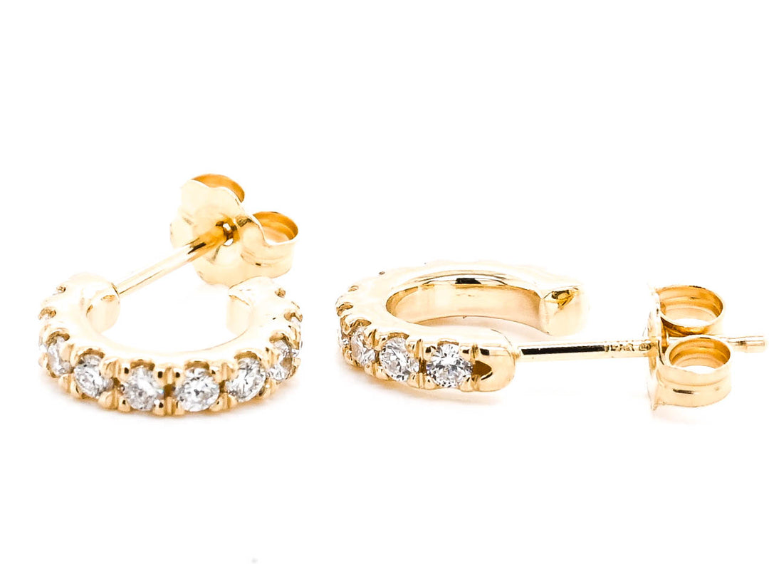 Graziella Originals 14KT Yellow Gold 0.35CTW CTW Stud Style Post Back Backing Diamond Earrings