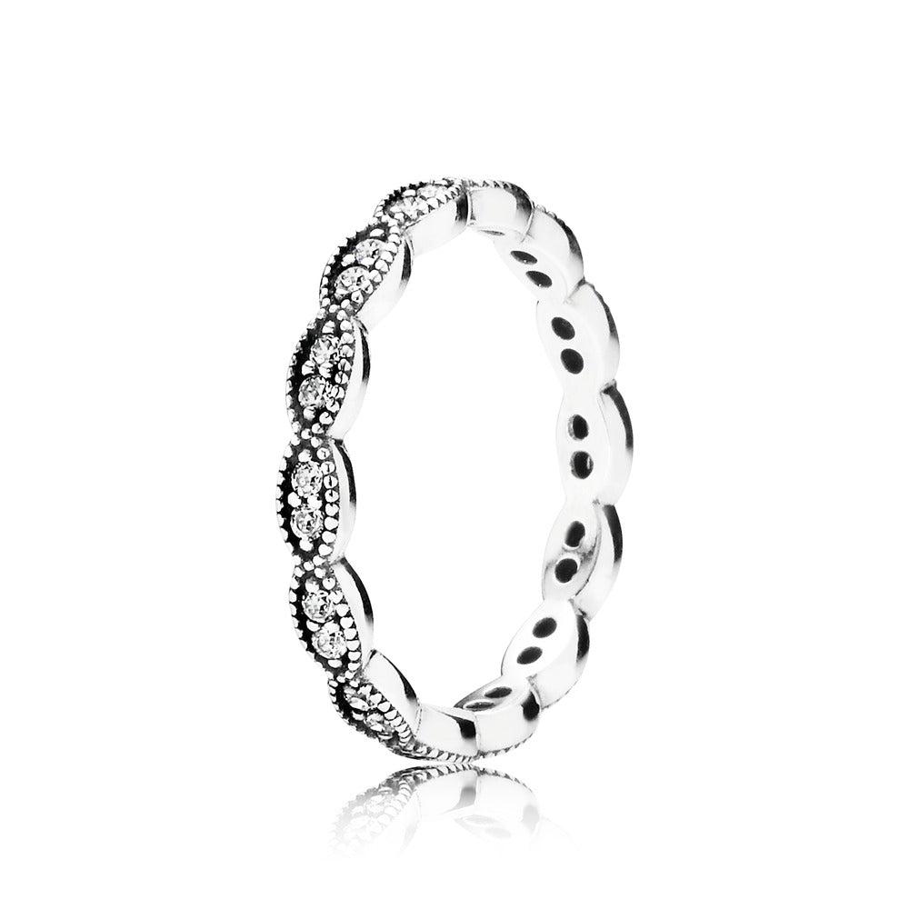 sparkling leaves, clear cz