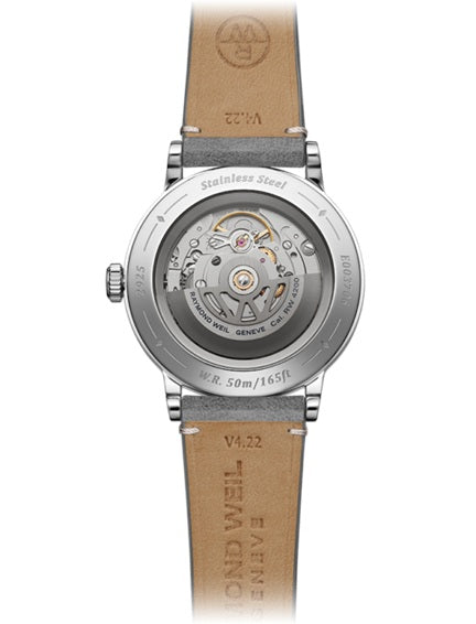 Raymond Weil Millesime Automatic Grey Leather Strap 39.5mm Watch.2925-STC-80001