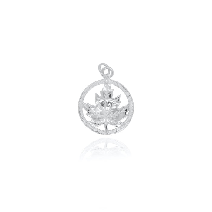 Sterling Silver  Canadian Maple Leaf Pendant.