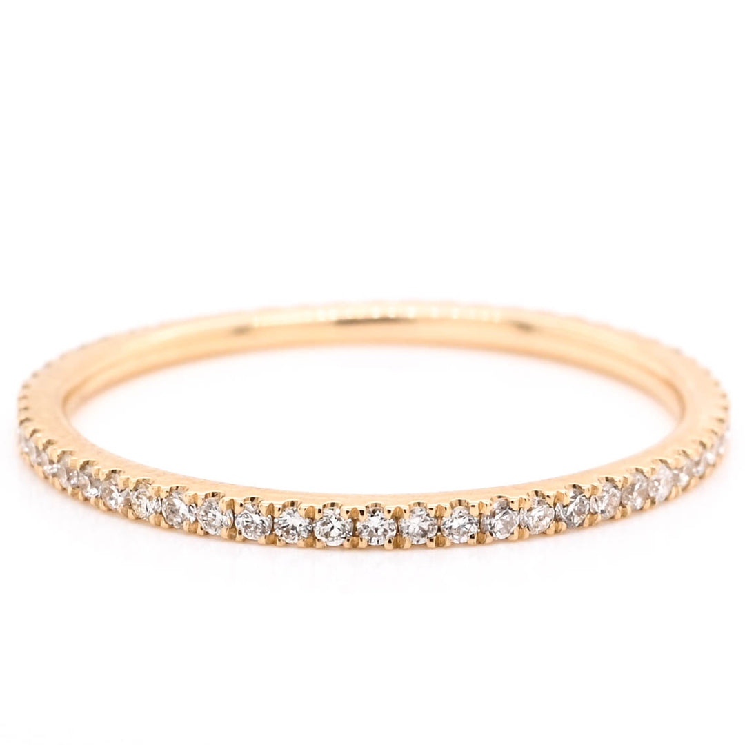 14KT Yellow Gold 0.24CTW Diamond Eternity Wedding Bnad.
