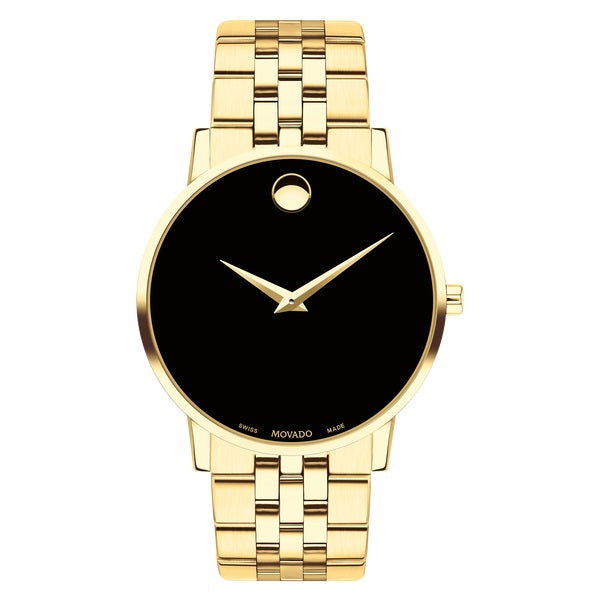 Movado Museum Classic, 40mm Yellow Gold PVD Swiss Quartz Watch. 0607203