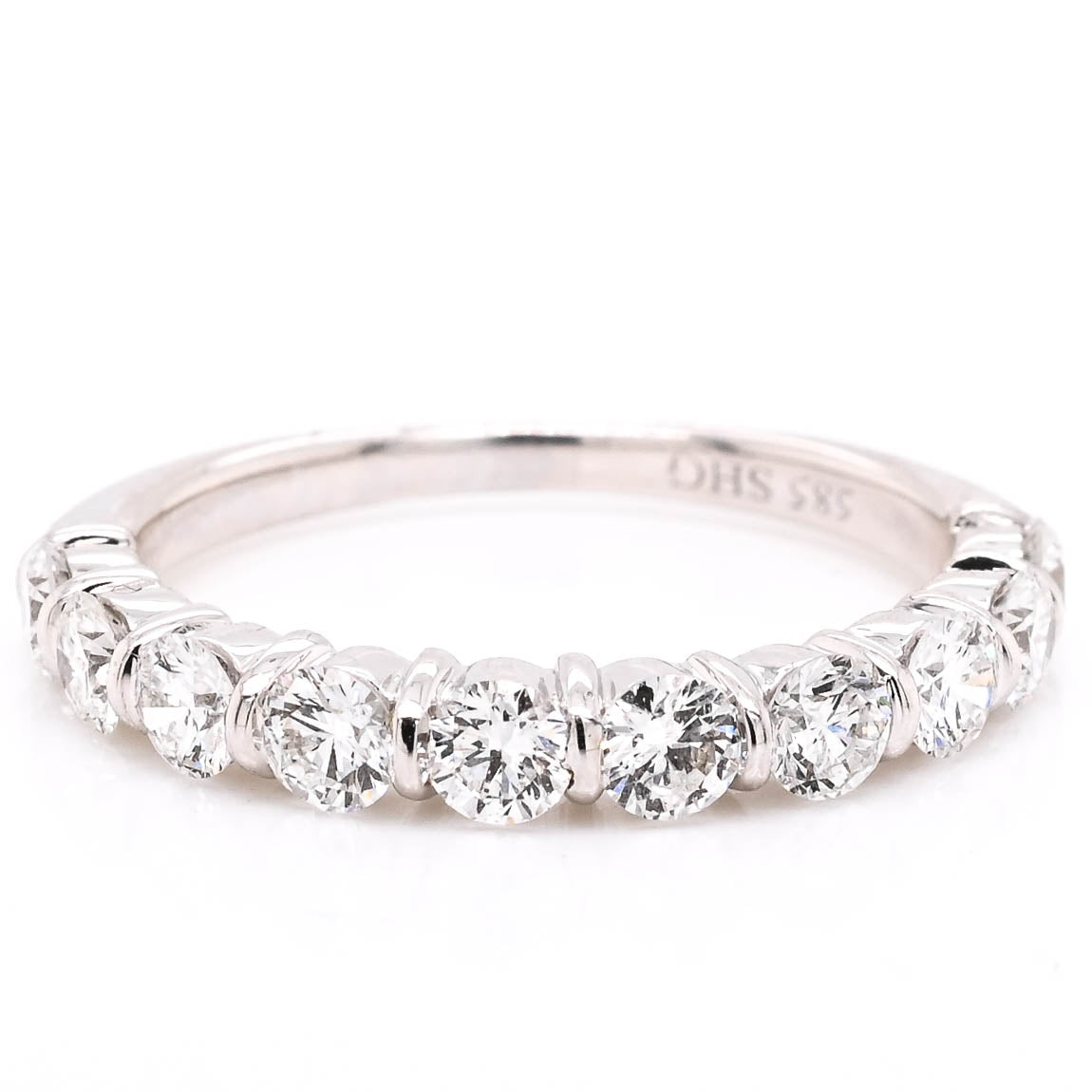 graziella 14KT White Gold 0.57CTW Diamond Wedding Band