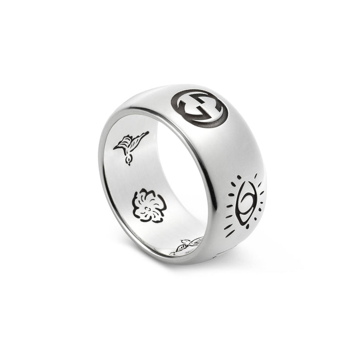 Gucci Sterling Silver Blind For Love Ring.