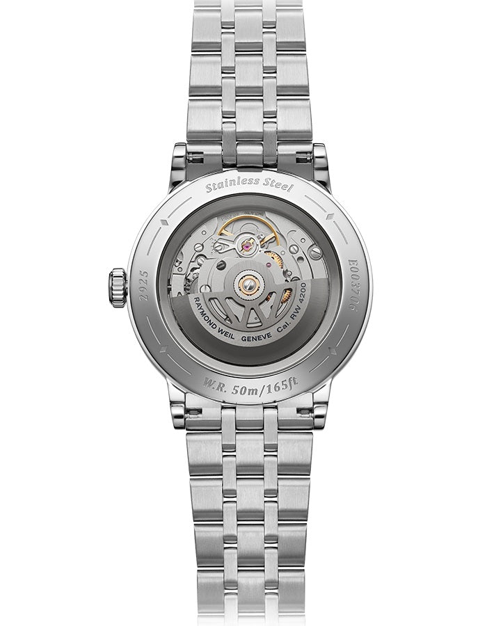 Raymond Weil Millesime Automatic Central Seconds Sage Green Dial 35mm Watch.2125-ST-52011