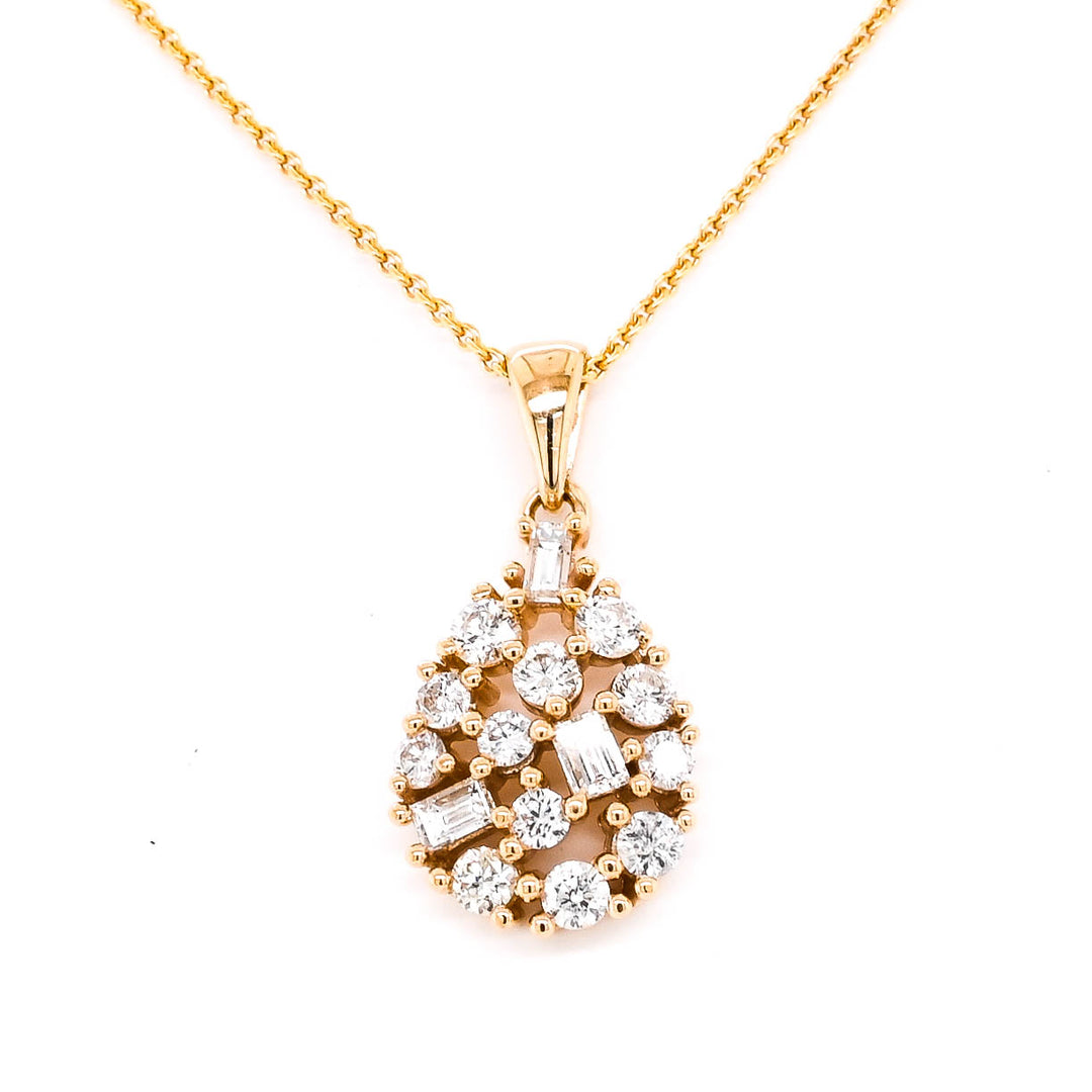 Fire & Ice 10KT Yellow Gold 18"050CTW Canadian Diamond  Necklace.