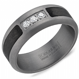 Torque Tantalum 0.15CTW Diamond Wedding Band.