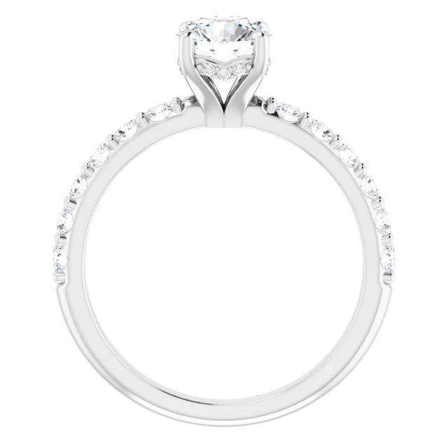 Graziella Originals Diamond Engagement Ring. 1.04CTW I1 - F Center Diamond.