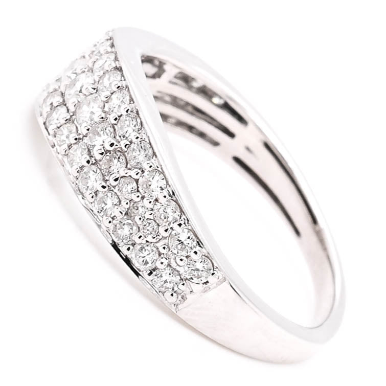 14KT White Gold 0.77CTW Diamond Celebration Ring.