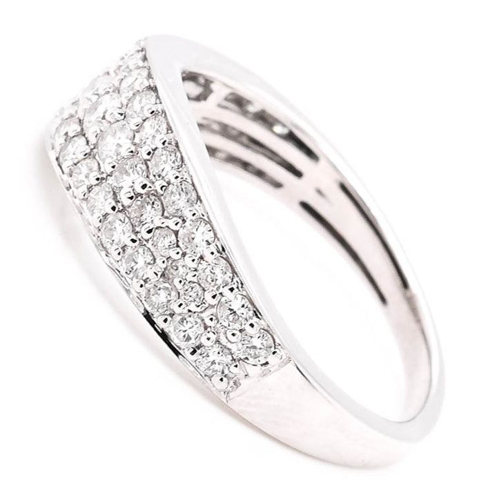 14KT White Gold 0.77CTW Diamond Celebration Ring.