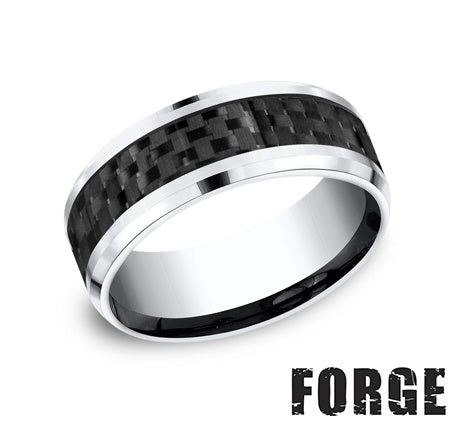 Benchmark Cobalt and Carbon Fibre 8MM Band.

Size: 10