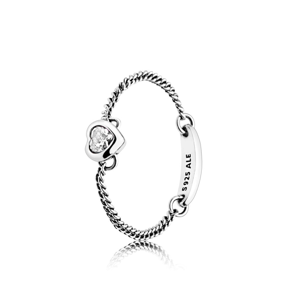 graziella Spirited Heart Clear CZ