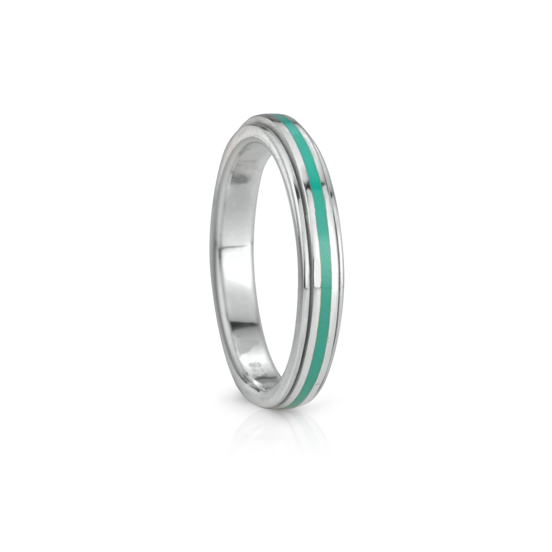 Ocean Meditation Ring. Sterling Silver. Size: 7.