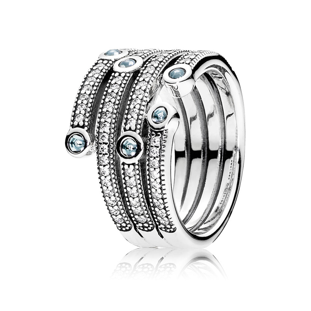 Shimmering Ocean, Frosty Mint & Clear CZ