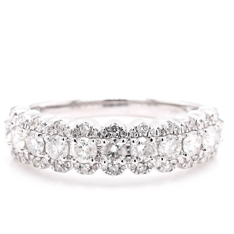 graziella 14KT White Gold 0.85CTW Diamond Celebration Ring