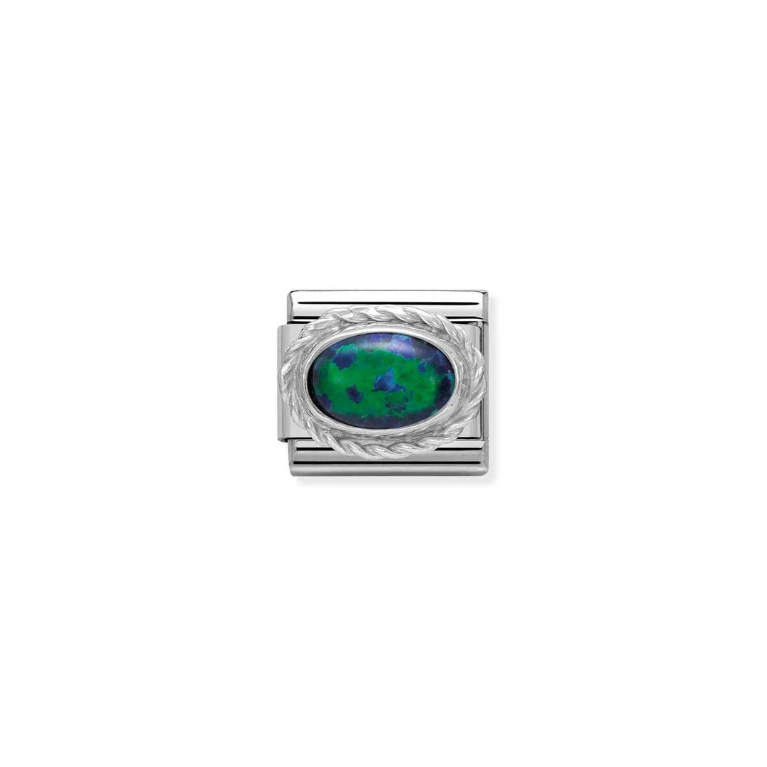 Nomination Composable® Link, Charm, Oval Green Opal