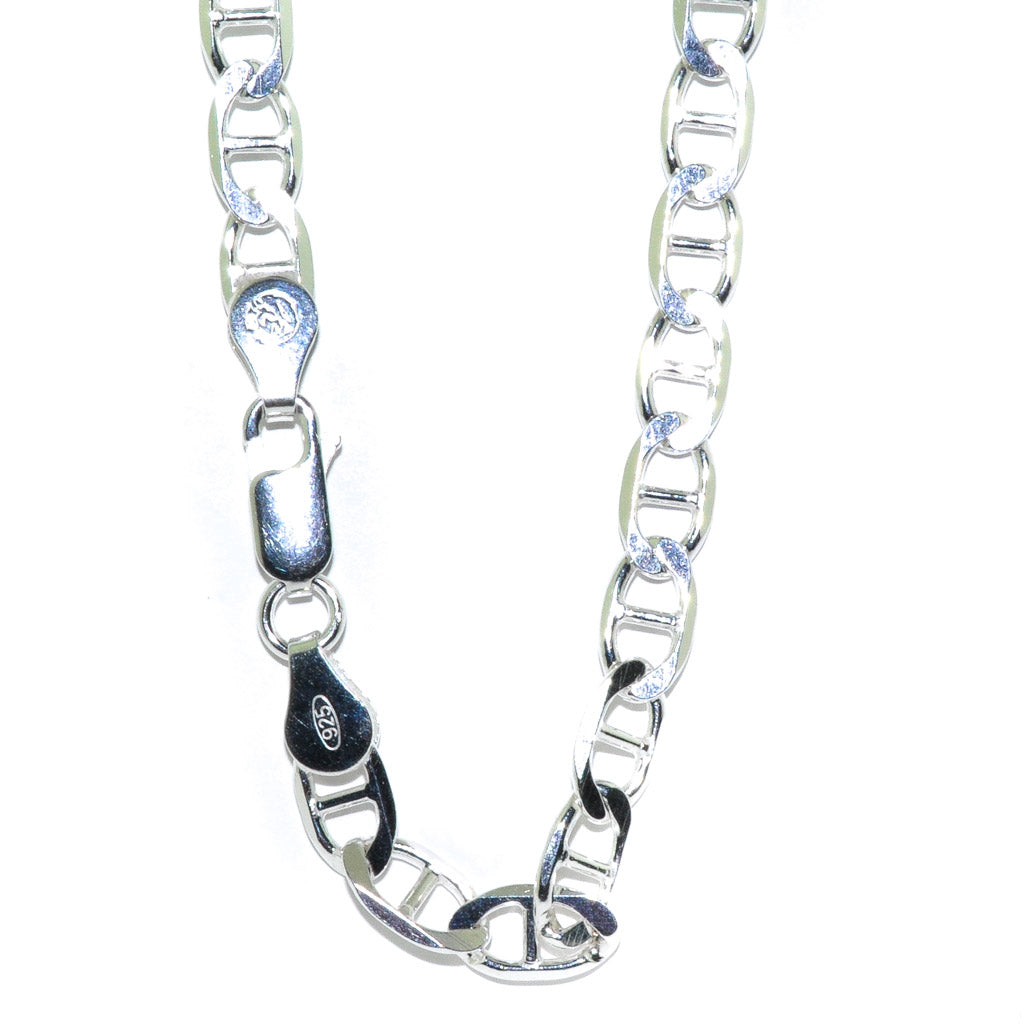 Sterling Silver 20" 5.5mm Mariner Link Chain.