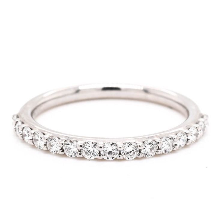 Platinum 0.30CTW Diamond Claw Set Wedding Band.