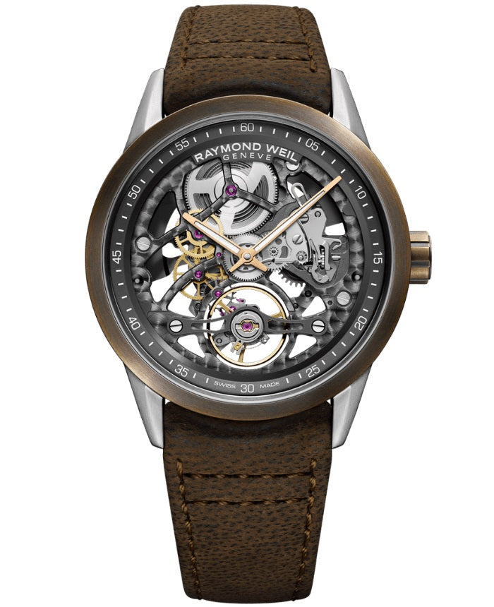Raymond Weil Freelancer 42mm Skeleton Automatic Bronze Watch.2785-SBC-60000