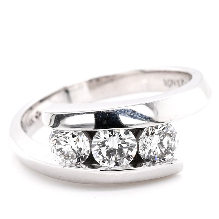 14KT White Gold 0.75CTW Round Brilliant LAB Created Diamond Ring.
