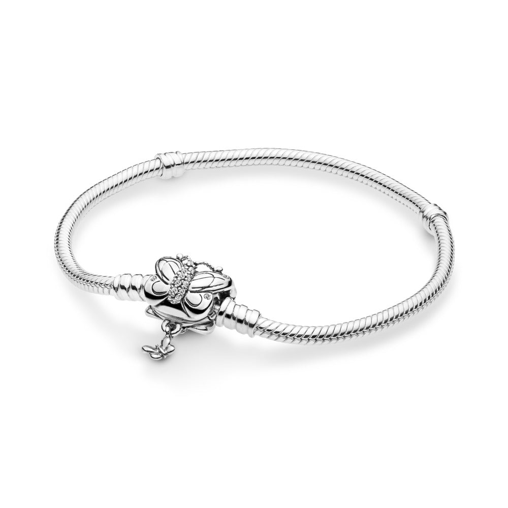 Pandora Moments Butterfly Clasp Snake Chain Bracelet