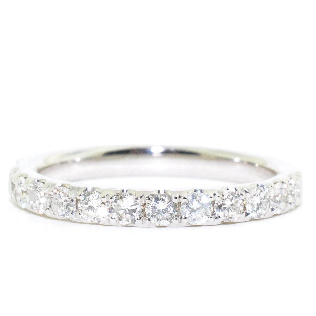 14KT White Gold 0.60CTW Diamond Wedding Band.