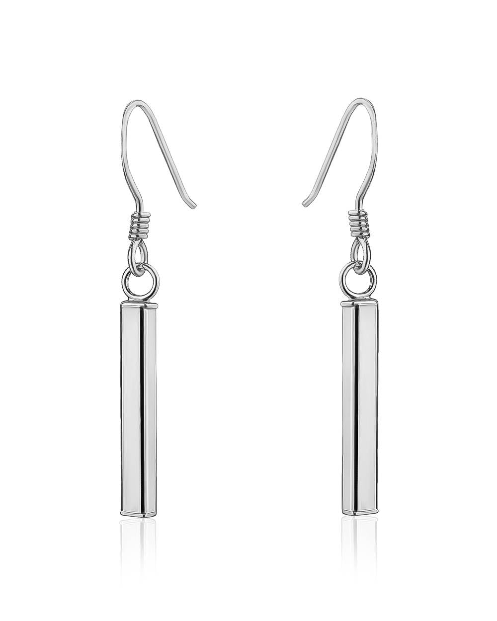Larus Sterling silver French Hook Bar Earrings.