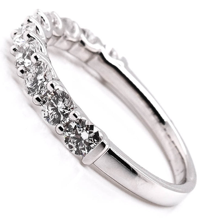 14KT White Gold 0.80CTW Diamond Wedding Band.