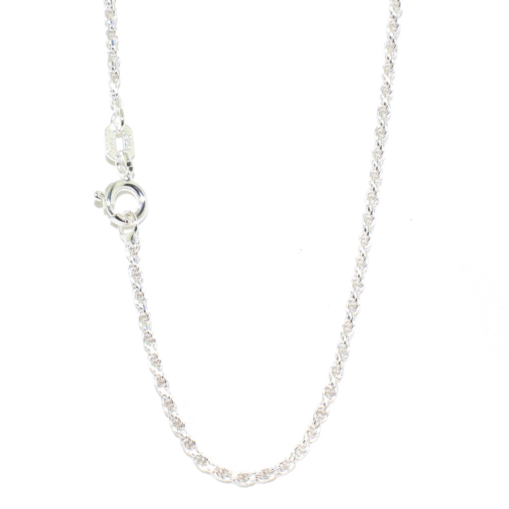 Sterling Silver 24" 1mm Rope Chain.