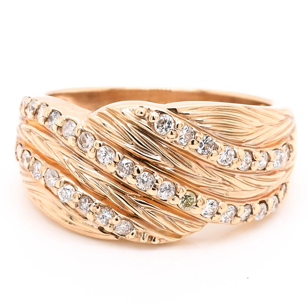 graziella 14KT Yellow Gold 0.42CTW SI F-G Colour Diamond Celebration Ring