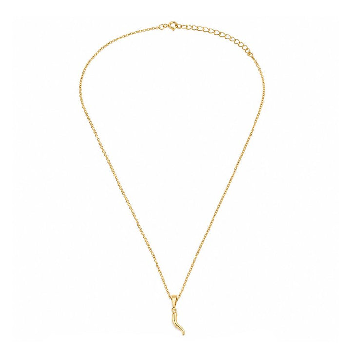 Graziella Sterling Silver Gold Vermeil Chilli Horn Necklace