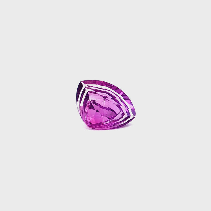6.40CT Step Cut Trillian Shape Amethyst Loose Gemstone.