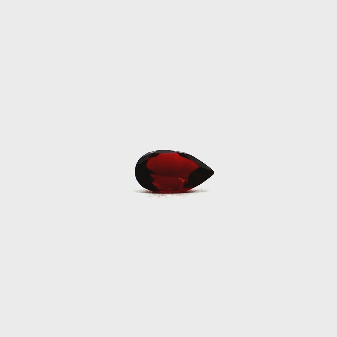 3.58CT Pear Shape Orangy Brown Moderately Strong Medium Cut Loose Garnet Gemstone.