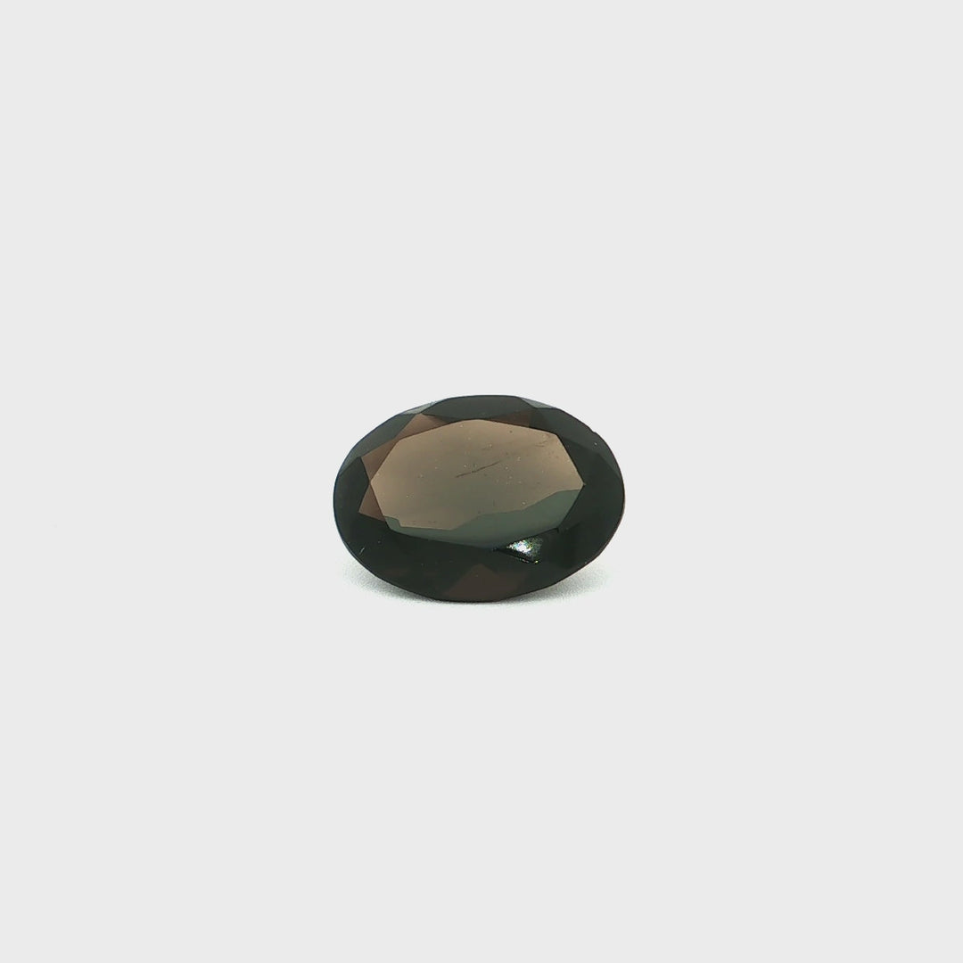 6.65CT Oval Shape Smokey Quartz Loose Gemstone.