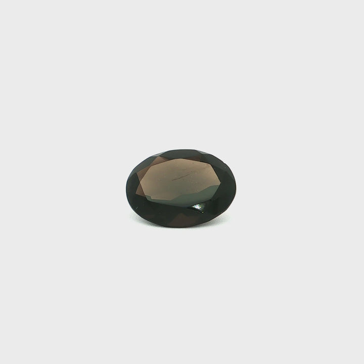 6.65CT Oval Shape Smokey Quartz Loose Gemstone.