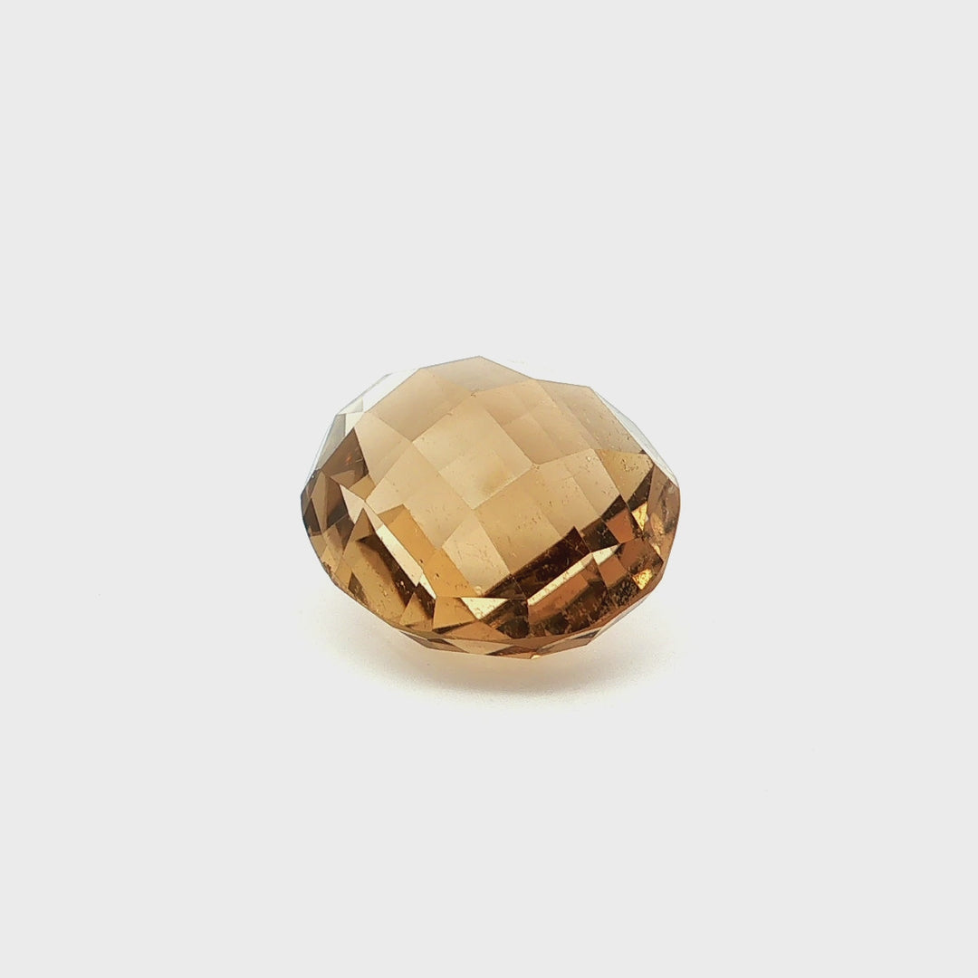 46.95CT Round Shape Kite Cut Smokey Quartz Loose Gemstone.