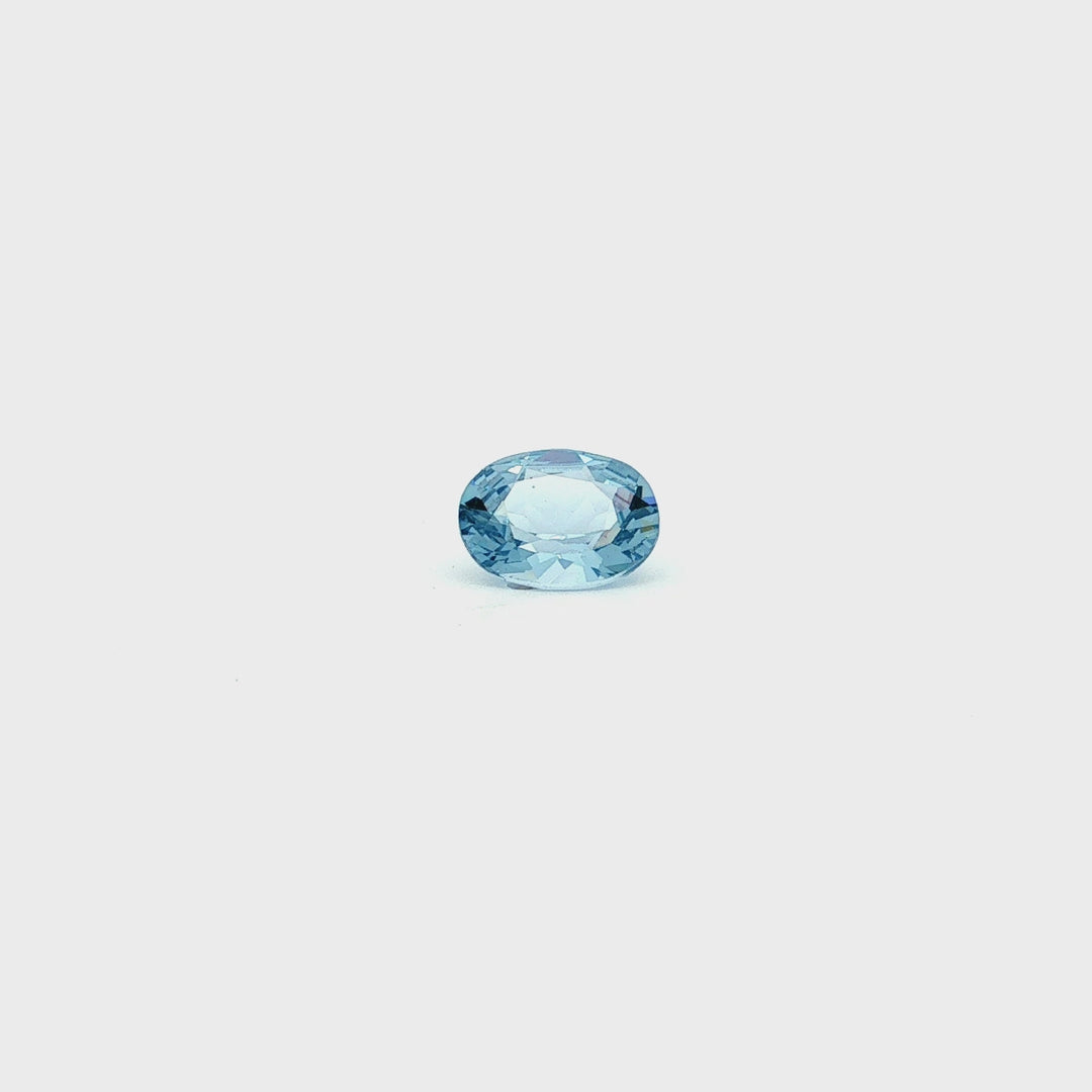 3.34CT Oval shape Blue Topaz Loose Gemstone.