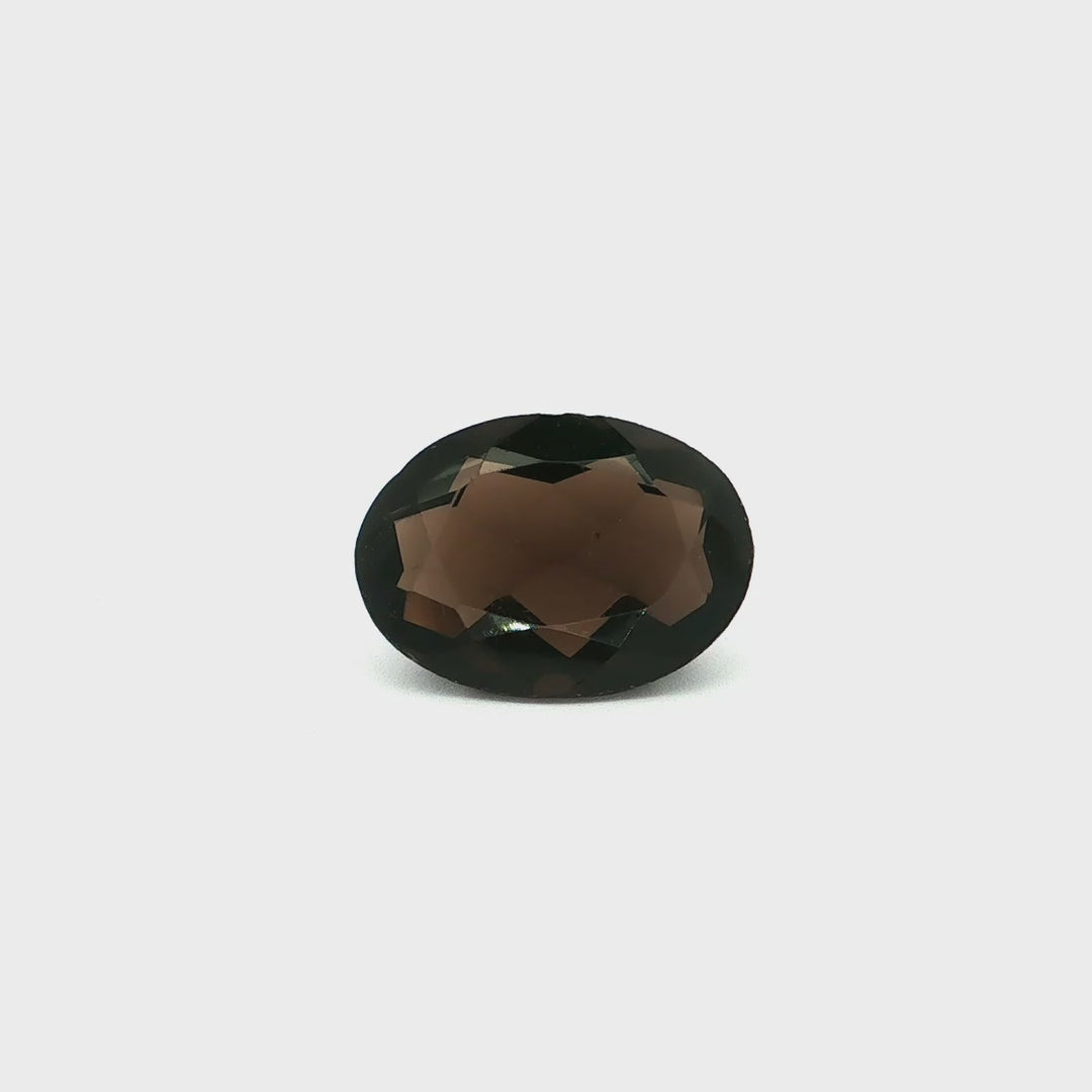 11.70CT Oval Shape Smokey Quartz Loose Gemstone.
