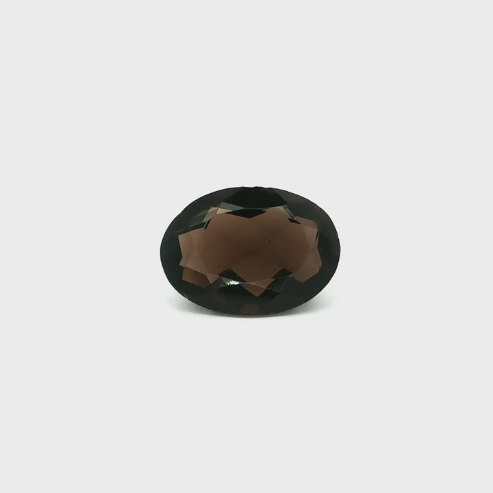 11.70CT Oval Shape Smokey Quartz Loose Gemstone.