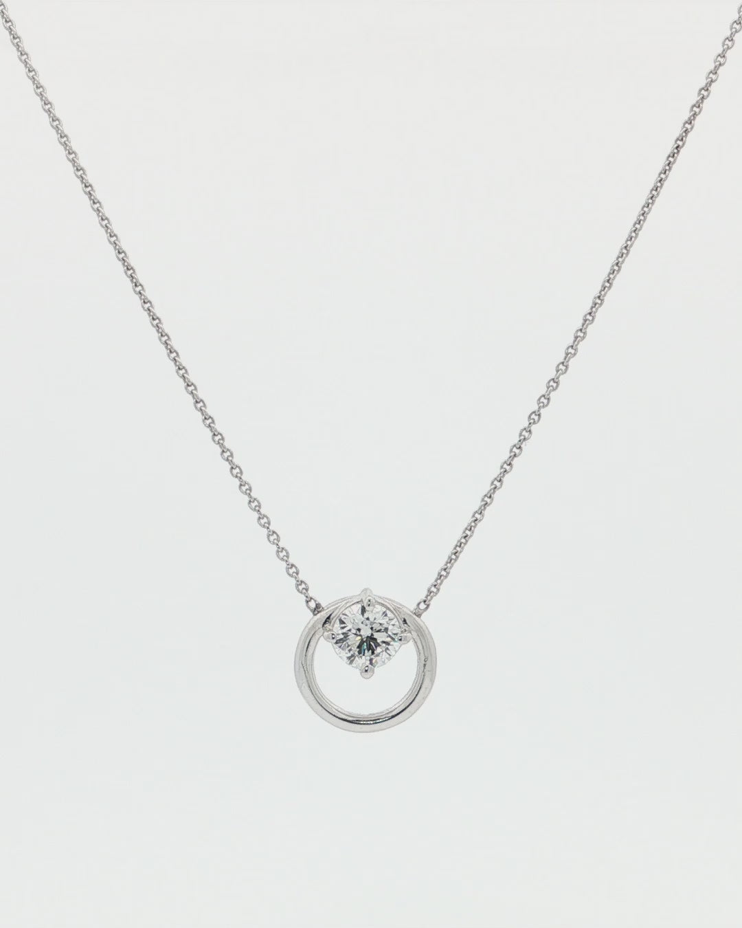 2025 Stocking Stuffer Sterling Silver 18" 0.40CT Round Brilliant LAB Created Diamond Necklace.